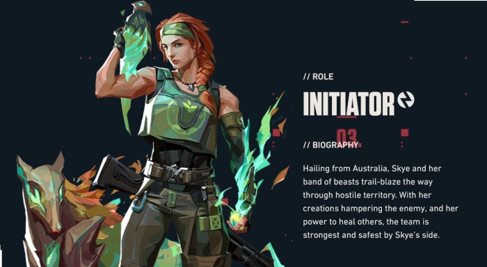 Skye biography from Valorant